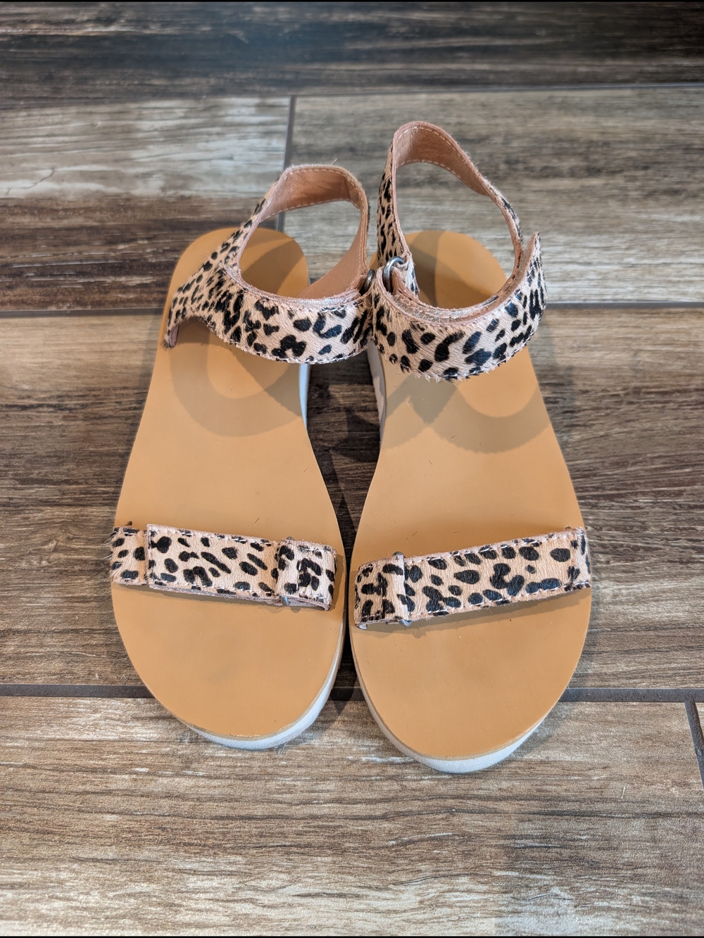 Madewell The Maggie Sandal in Spotted Calf Hair